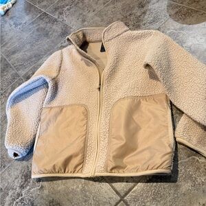 all in motion Tan Sherpa Fleece Zip Jacket